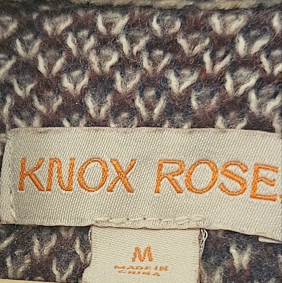 Women's Knox Rose Open Front Duster Cardigan Sweater Camo Navy & Red Size M - Picture 11 of 11